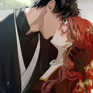 ♠️ bacio, romance, coppia, amore, affetto, manhwa telegram sticker