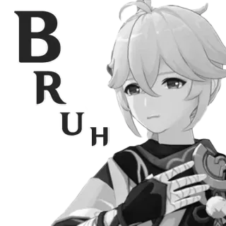 😕 BRUH meme, bruh, funny, character, internet slang telegram sticker