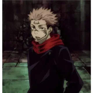 🙂 Sukuna Jujutsu Kaisen anime, manga, jujutsu kaisen, sukuna, ryomen sukuna, curse, fictional character telegram sticker