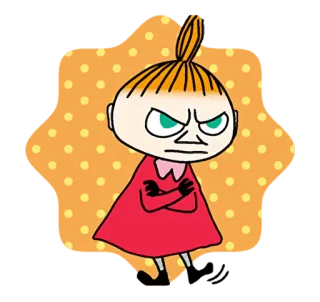 😠 Little My Moomin Cartoon, Wütend, Charakter, Mumin, Little My telegram sticker