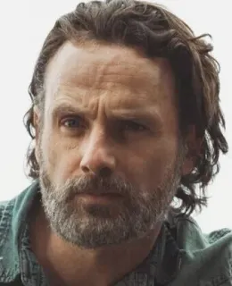 🤨 Rick Grimes The Walking Dead рик граймс, ходячие мертвецы, эндрю линкольн, сериал, зомби, персонаж whatsapp sticker