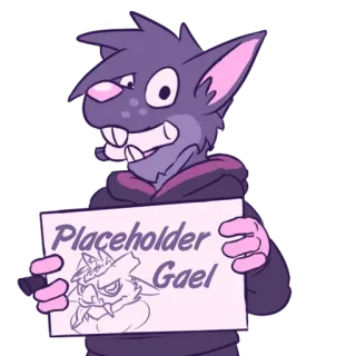🐀 Placeholder Gael nhân vật, hoạt hình, vị trí giữ chỗ, nghệ thuật telegram sticker