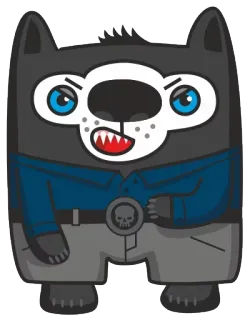☹️ 만화, 늑대, 캐릭터, 동물, 스티커 telegram sticker