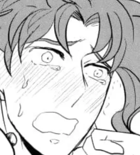 😳 Anime, Manga, Pianto, Emozionale, Triste, Disegno, Illustrazione telegram sticker