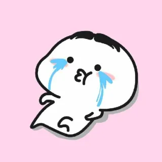 😭 kartun, menangis, sedih, emotikon, kawaii whatsapp sticker