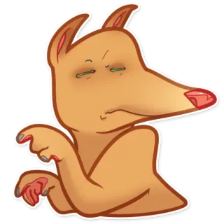 😑 Cartone animato, Cane, Animale, Divertente, Espressione, Meme telegram sticker