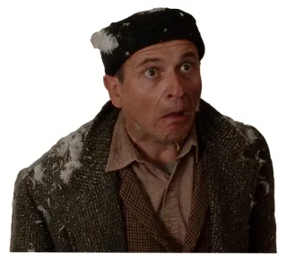 😳 Marv Merchants Home Alone Esqueceram de Mim, Marv, ladrão, assustado, filme, ator whatsapp sticker