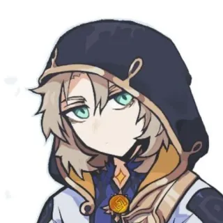 😒 Albedo Genshin Impact Anime, Video game, Genshin Impact, Personagem, Albedo whatsapp sticker