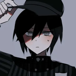 🌟 Shuichi Saihara Danganronpa Anime, Danganronpa, Shuichi Saihara, Sombrero, Detective, Manga telegram sticker