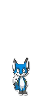 📩 สุนัขจิ้งจอก, สัตว์, การ์ตูน, สติกเกอร์, น่ารัก, สีน้ำเงิน whatsapp sticker