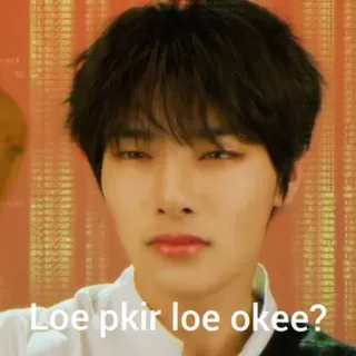 💰 Loe pikir loe okee? person, porträt, mann, koreanisch, asiatisch whatsapp sticker