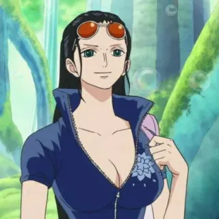 👑 Nico Robin One Piece Nico Robin, One Piece, Anime, Femme, Personnage whatsapp sticker