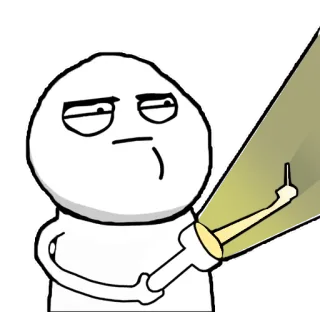 🖕 meme, middle finger, offensive, stick figure, flashlight whatsapp sticker