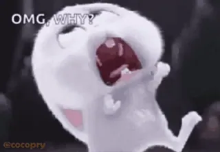 😩 OMG, WHY? bunny, rabbit, shocked, screaming, funny, meme telegram sticker