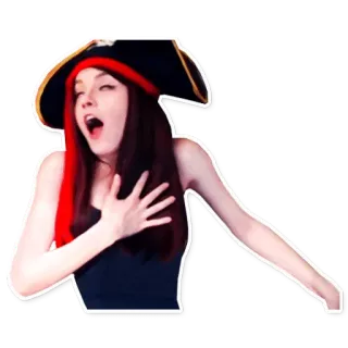 💔 pirata, donna, cappello, gesto, sorpresa, shock, emozione, abbigliamento telegram sticker