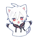 ๐ Anime, Kat, Kawaii, Schattig, Sticker, Cartoon, Personage telegram sticker