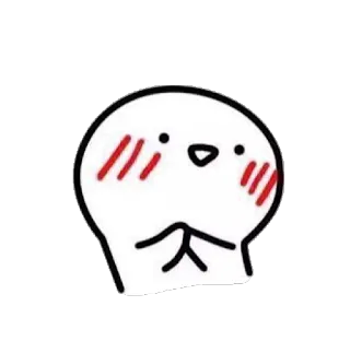 ☺️ cartoon, cute, minimalist, blushing, kawaii telegram sticker