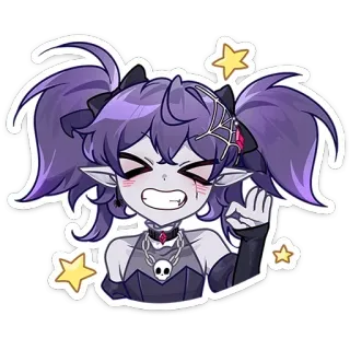 😆 anime, cute, girl, sticker, cartoon, fantasy telegram sticker
