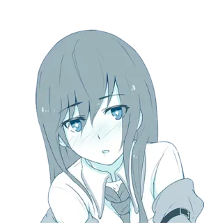 😯 Аниме, Манга, Школьница, Портрет, Цифровое искусство telegram sticker