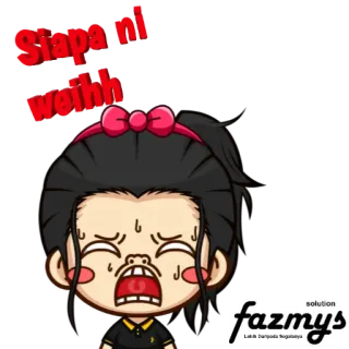 🤣 Siapa nii weihhh Cartone animato, Sudore, Espressione, Divertente, Indonesiano, Malese telegram sticker