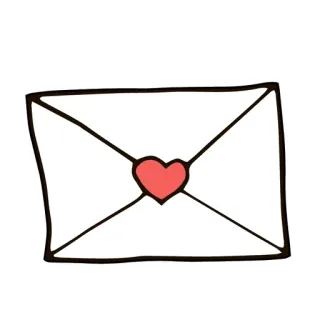 😍 ซองจดหมาย, หัวใจ, ความรัก, ไปรษณีย์, จดหมาย, ความรัก whatsapp sticker