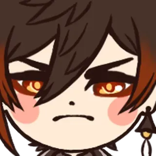 😠 Zhongli Genshin Impact anime, chibi, genshin impact, zhongli telegram sticker