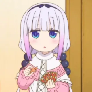 🍚 Kanna Kamui Miss Kobayashi's Dragon Maid Anime, Kanna, Kanna Kamui, Dragão, Maid, Bonito, Miss Kobayashi's Dragon Maid whatsapp sticker