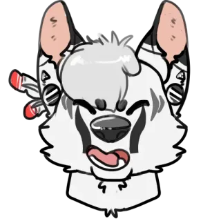 😄 hoạt hình, chó, vui vẻ, động vật, hình vẽ telegram sticker