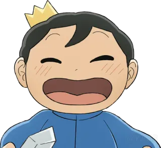 😂 dessin animé, roi, couronne, joyeux, personnage, sourire telegram sticker