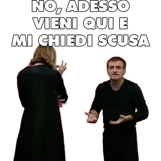🤨 NO, ADESSO VIENI QUI E MI CHIEDI SCUSA Meme, Italien, Viens ici, S'excuser, Querelle whatsapp sticker