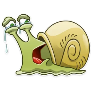 😭 escargot, pleurer, triste, larmes, emoji, dessin animé, expression, animal telegram sticker