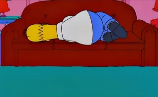 😪 Homer Simpson The Simpsons cartoon, Homer Simpson, couch, sleeping, the simpsons telegram sticker