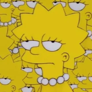 😑 Lisa Simpson The Simpsons lisa simpson, simpsons, cartoon, gelangweilt, gelb, animation whatsapp sticker