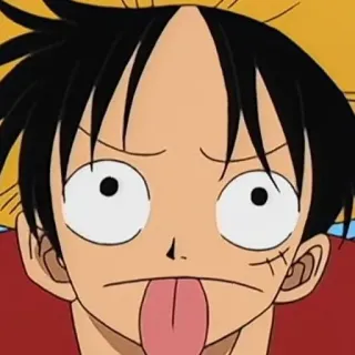 🏴‍☠️ Monkey D. Luffy One Piece anime, cartoon, funny, tongue, luffy, one piece, character telegram sticker