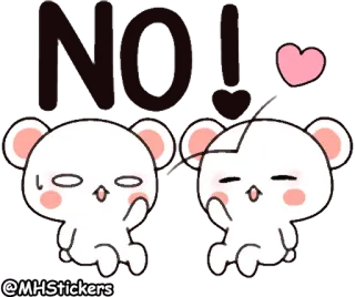 🙅‍♀ @MHStickers 귀여운, 동물, 스티커, 곰, 만화 telegram sticker