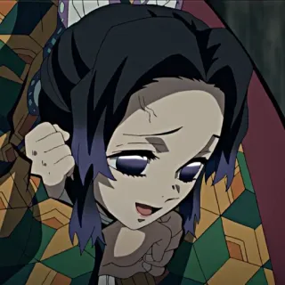 😡 Shinobu Kocho Demon Slayer 애니메이션, 귀멸의 칼날, 코쵸우 시노부, 나비, 만화 telegram sticker