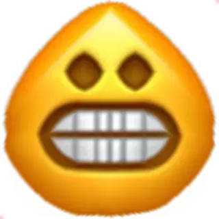 😬 emoji, expression, visage, jaune telegram sticker