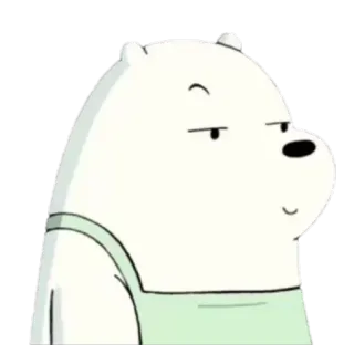 🐼 Ice Bear We Bare Bears urso polar, we bare bears, desenho animado, urso, fofo, legal telegram sticker