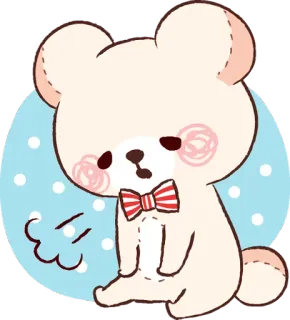 😩 Bär, süß, Cartoon, Tier, Kawaii, Illustration, Sticker telegram sticker