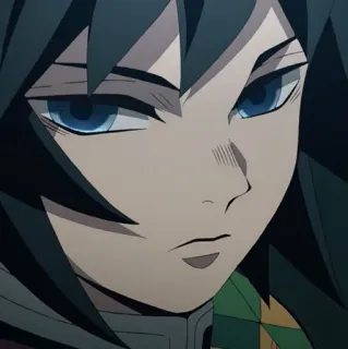 🌊 Giyu Tomioka Demon Slayer アニメ, 鬼滅の刃, 冨岡義勇, マンガ, 漫画, カートゥーン, 日本アニメ whatsapp sticker