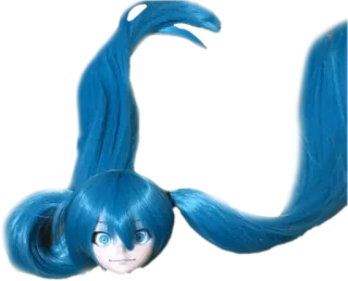 👧 Hatsune Miku Аниме, Манга, Hatsune Miku, Вокалоид, Персонаж, голубые волосы telegram sticker