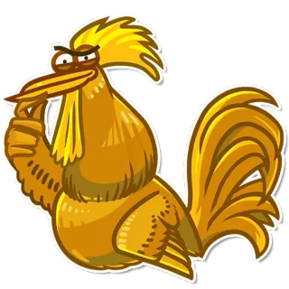 😉 Huhn, Hahn, Vogel, Tier, Cartoon whatsapp sticker