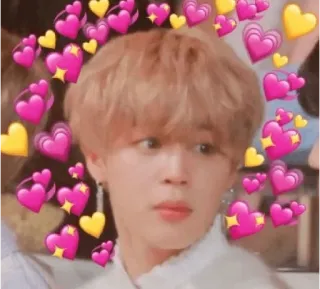 🐥 Jimin Jimin, BTS, K-pop, cuori, Idol, Coreano telegram sticker