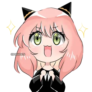 ✨ Anya Forger Spy x Family @HAWKS Anya, Spy x Family, Anime, Charakter, Süß, Cartoon, Fanart telegram sticker