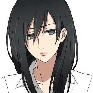 😒 Anime, Manga, Vrouw, Meisje, Portret, Personage, Vrouwelijk, Illustratie telegram sticker