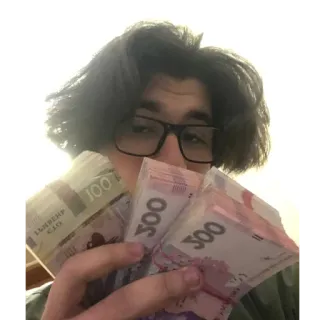 💸 geld, hryvnia, rijkdom, contant, financiën telegram sticker