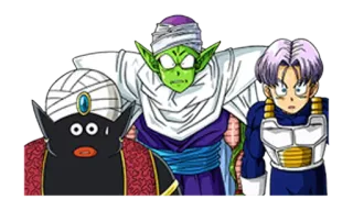😰 Anime, Dragon Ball, Mr. Popo, Piccolo, Trunks, Cartoni animati, Personaggi telegram sticker