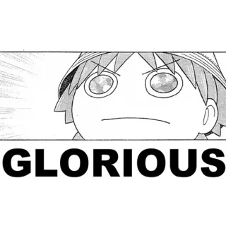 🍀 GLORIOUS anime, mangá, glorioso whatsapp sticker