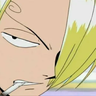 🎷 Sanji One Piece Anime, Charakter, Zigarette, Rauchen whatsapp sticker