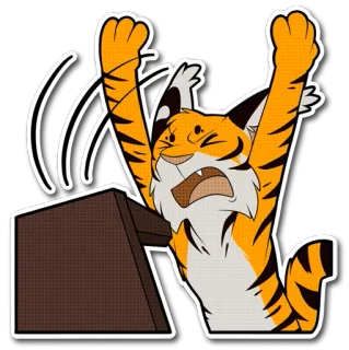 😡 tiger, computer, frustration, anger, cartoon, animal, stress, failure telegram sticker